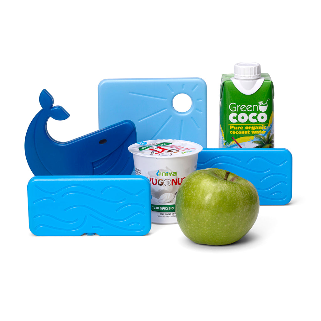 Back to Cool Fun ice packs set - Whale– reusable cooling for lunch & drinks – slim and practical design