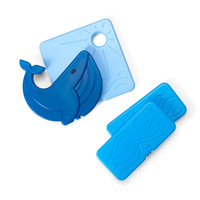 Fun ice packs set - Whale– reusable cooling for lunch & drinks
