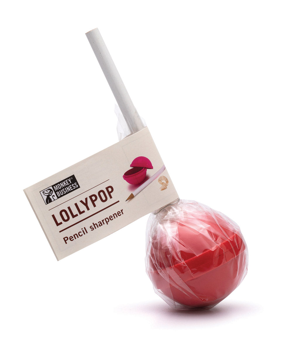 Fun stationery sharpener shaped like a lollipop