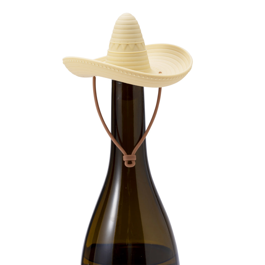 el CORKO Silicone Wine Stopper Sombrero Monkey Businessr with a Mexican touch - GIT FO WINE LOVERS