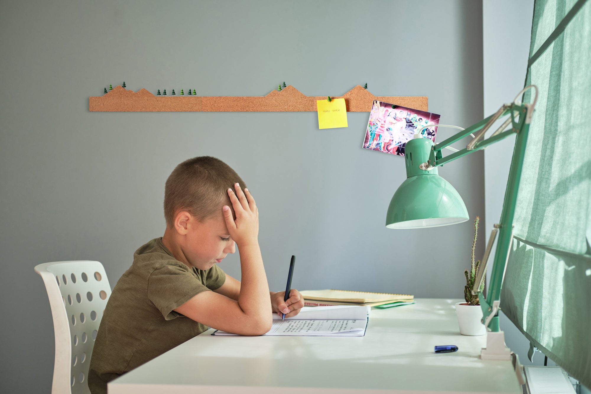 Cute desk organizer for notes, photos & reminders for room and office