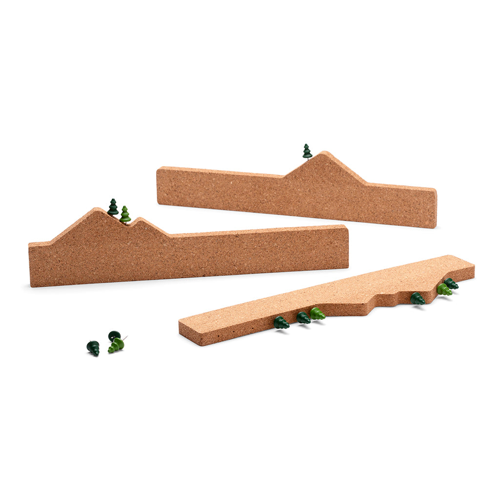 3 Cute mini cork board with tree-shaped pins for  photos & reminders