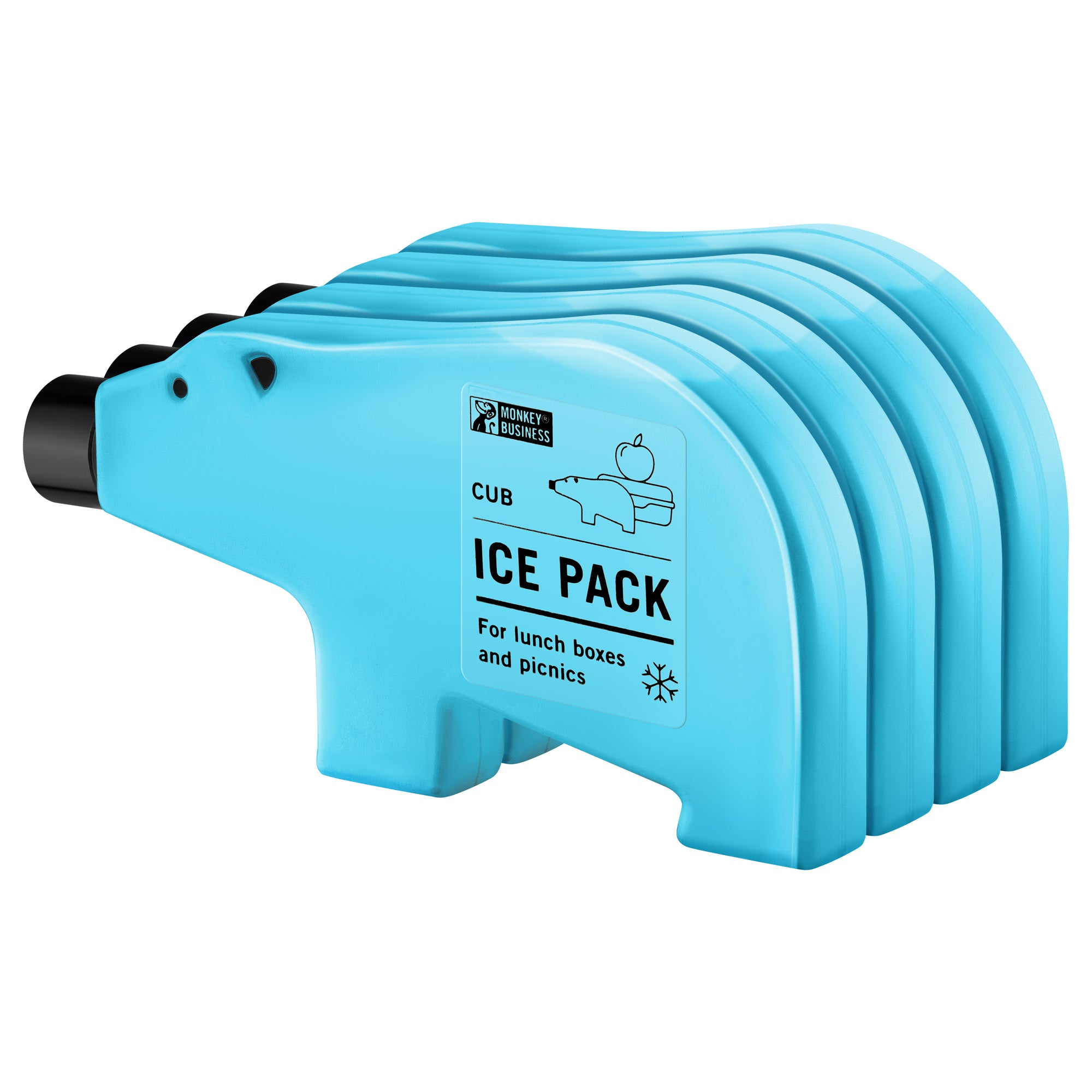 Fun bear-shaped ice pack keeps food fresh