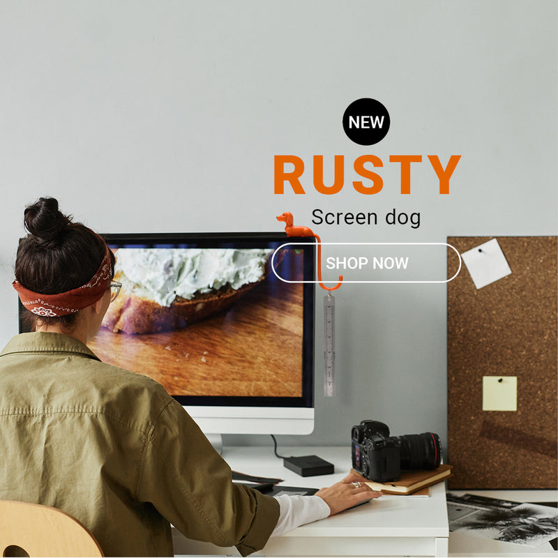 Dog Tail Hook For Computer Accessories | Rusty – quirky organizer for your workspace