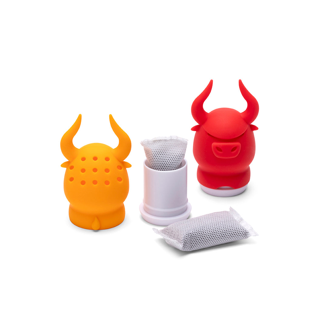 Fun and fierce sneaker fresheners shaped like bulls