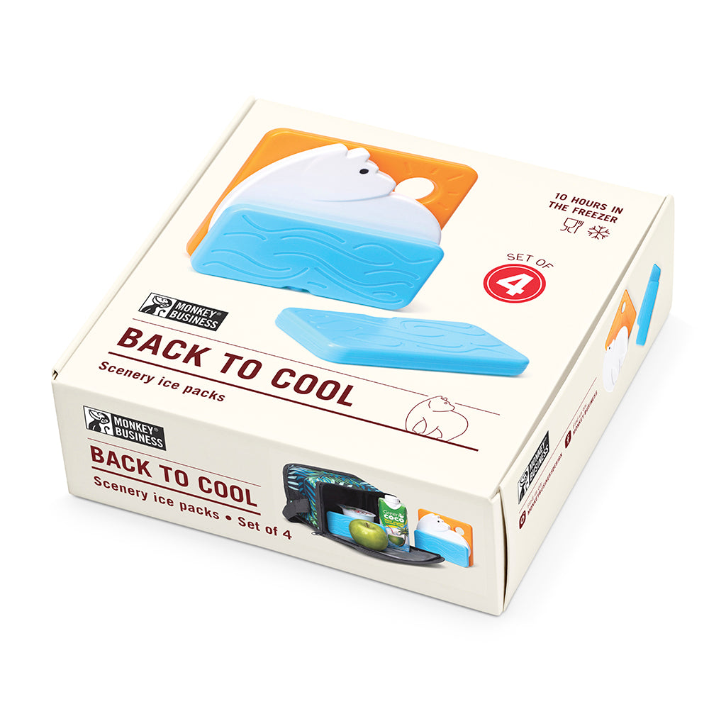 Back to Cool fun Polar Bear ice packs – slim and practical design - gift pack