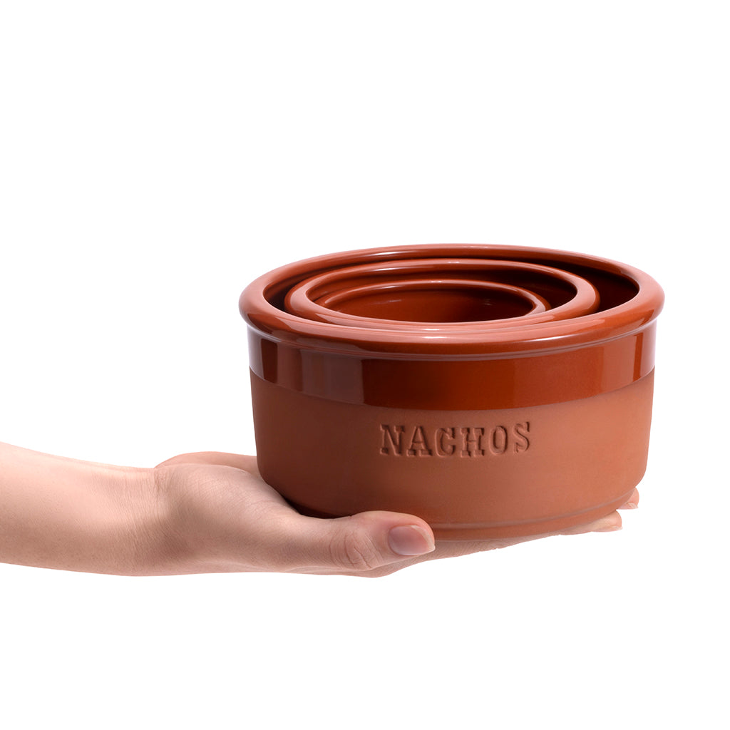 Mexican dip bowl set with holder – festive serveware