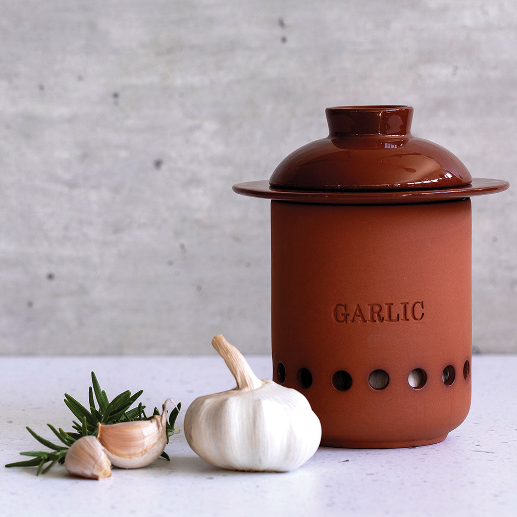 terracotta garlic keeper by Monkey Business