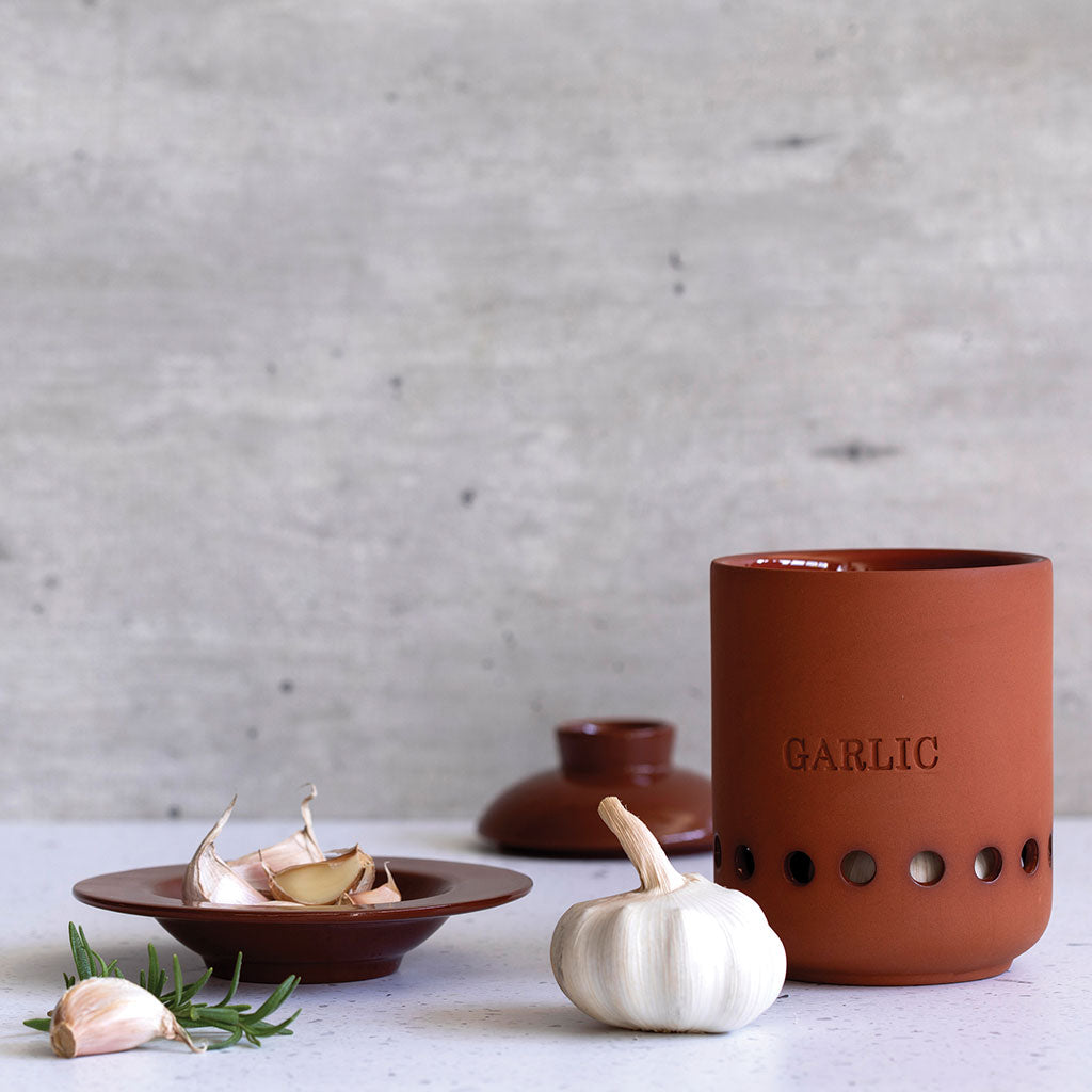 terracotta garlic keeper by Monkey Business