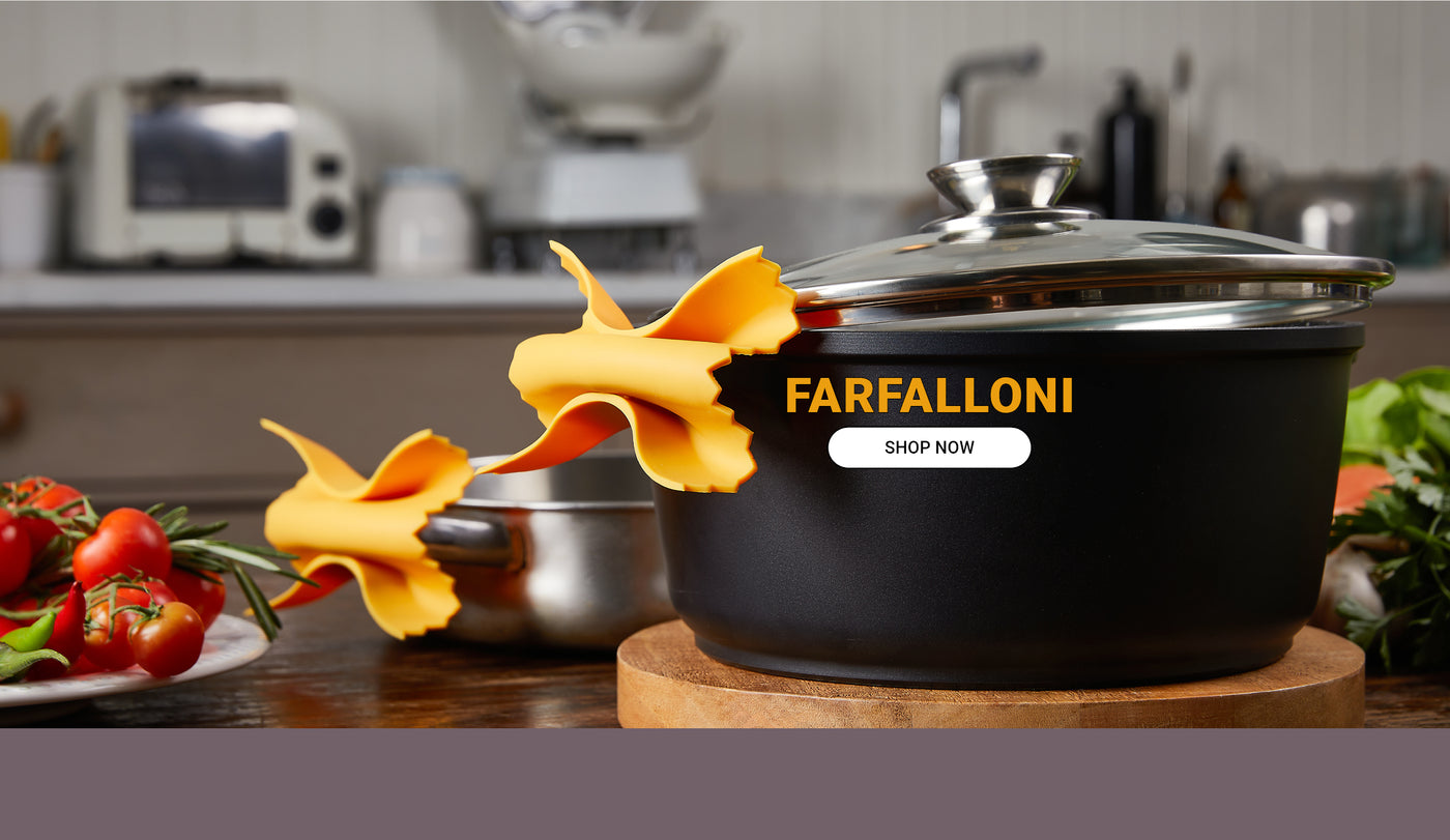Farfalloni pasta pot grips – smart and fun kitchen gift