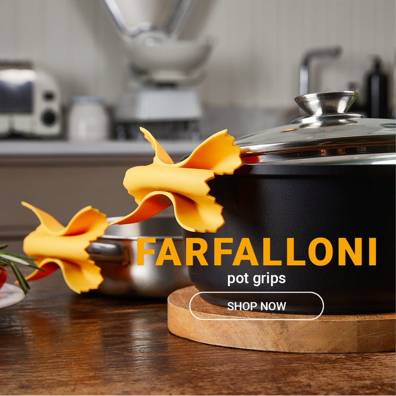 Farfalloni pasta pot grips – smart and fun kitchen gift