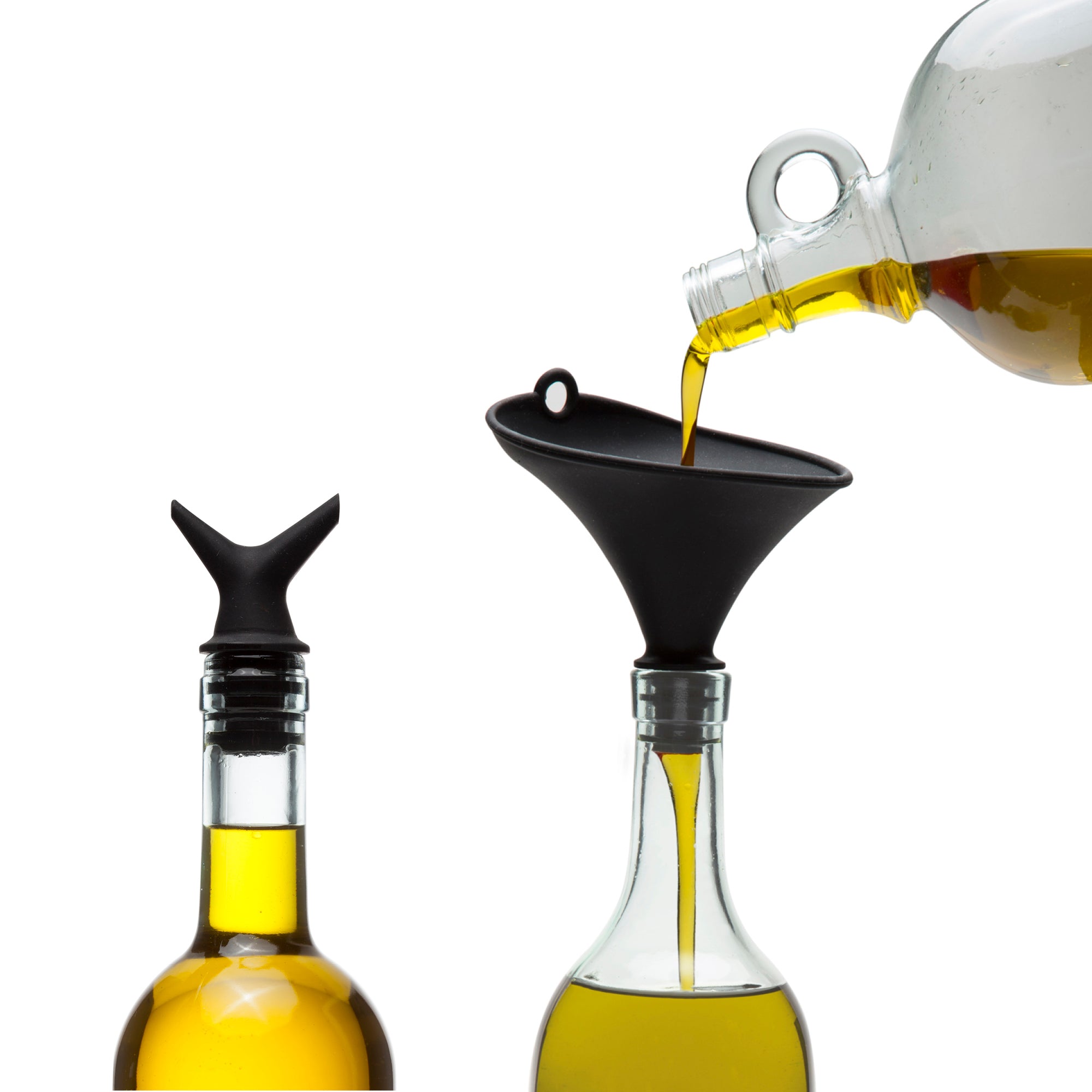Stedi hands-free silicone funnel – clever kitchengadjet for olive oil and more