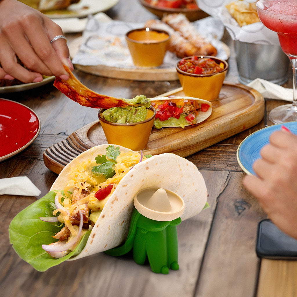 los dos Colorful taco holders for kids' meals or Taco Tuesday by Monkey Buiness