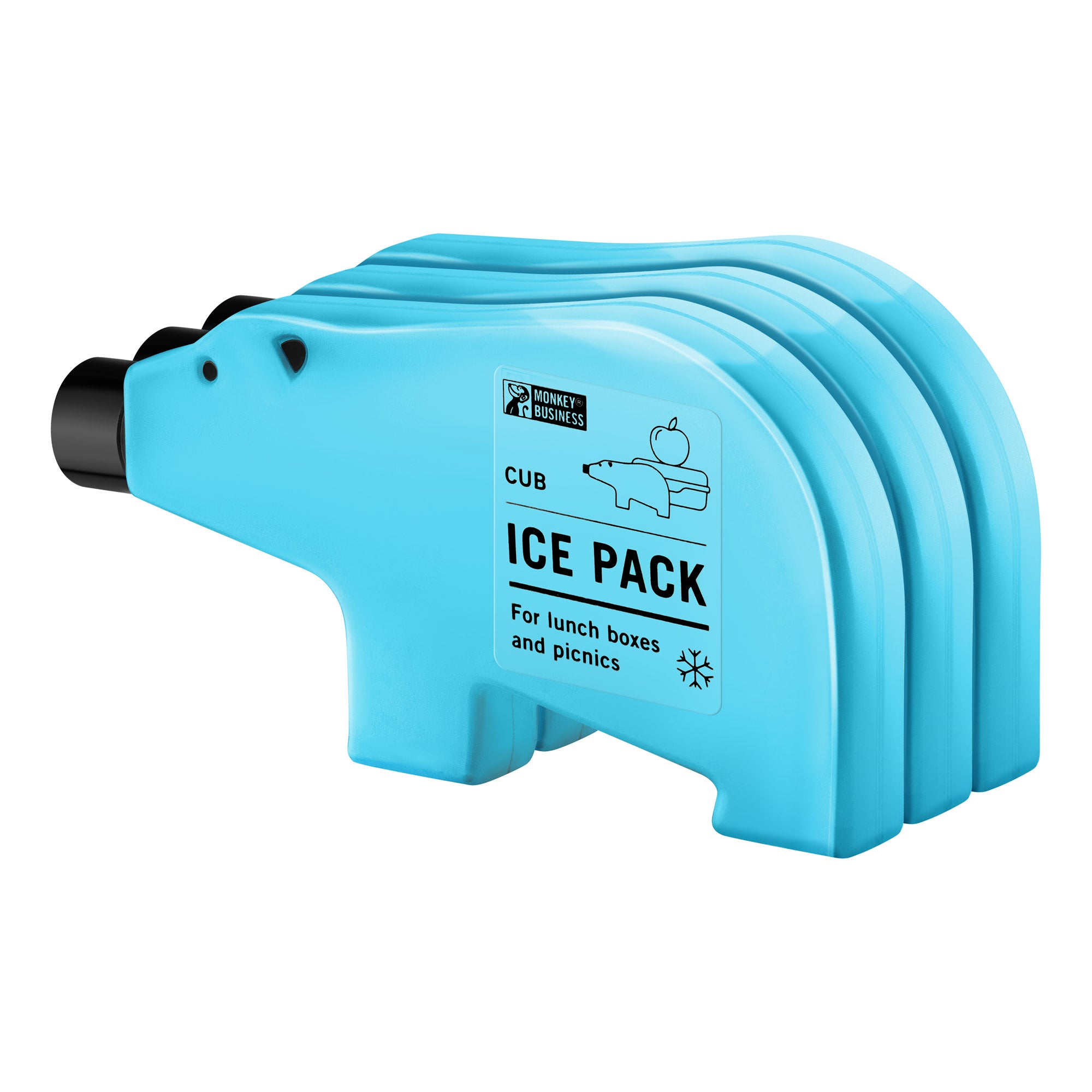 Fun bear-shaped ice pack keeps food fresh