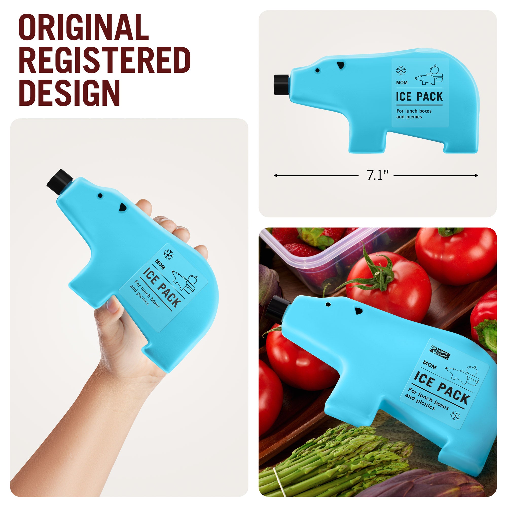 Blue Bear Cub reusable ice pack – for lunch or travel