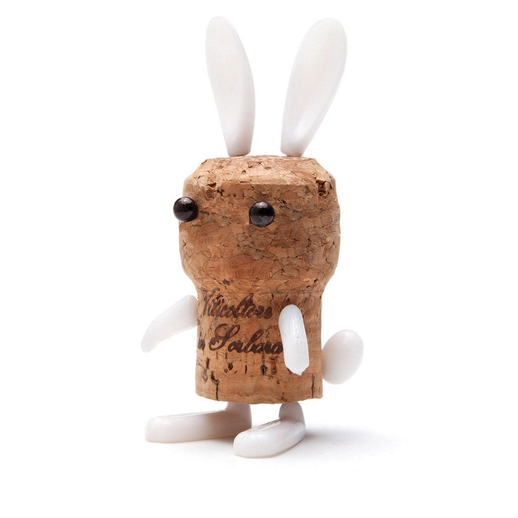 Animal characters made from wine corks – fun party gift - BUNNY