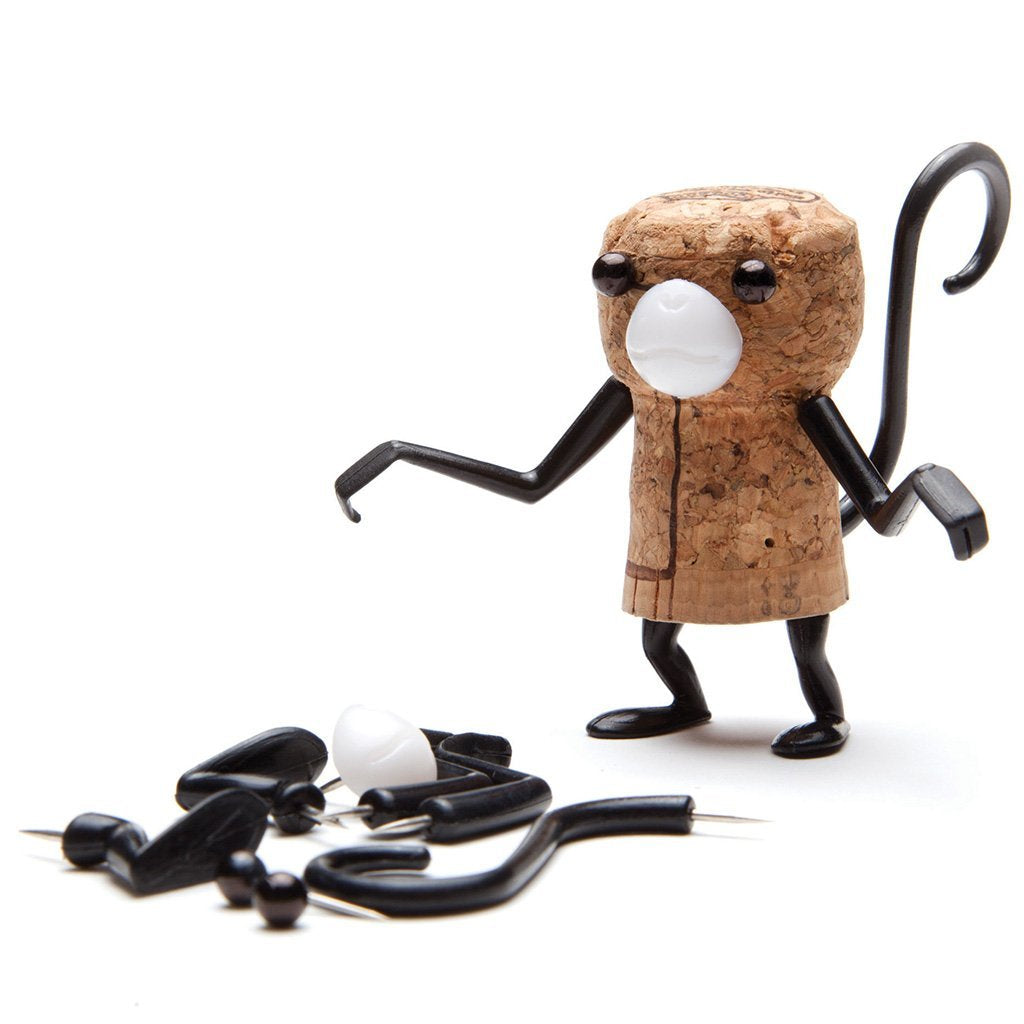 Corkers Animals wine gift accessory cork toys – family pack of 6