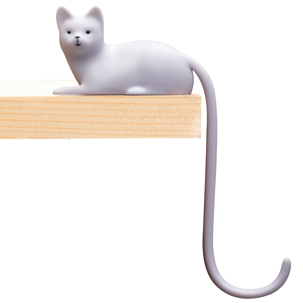 Quirky cat hook clipped to a shelf - Monkey Business 