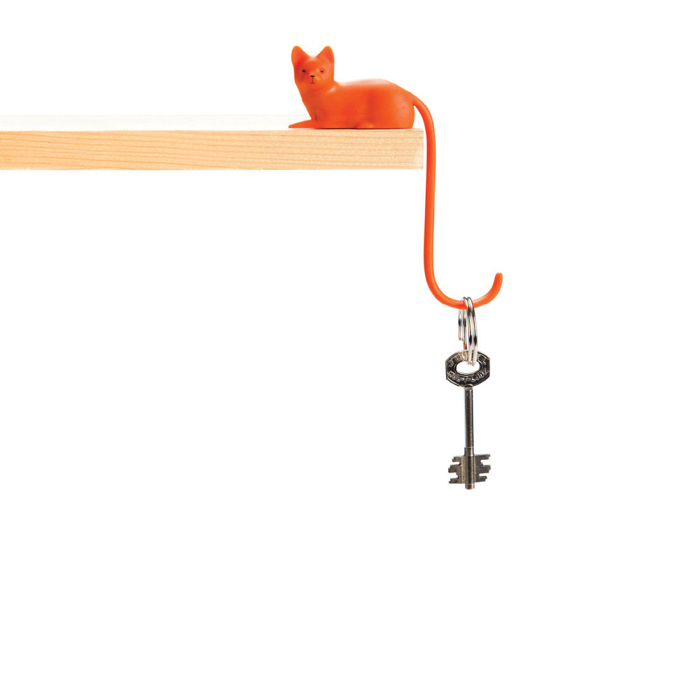 Orange ginger adhesive monitor screen hook for desk and cable management Monkey Business 