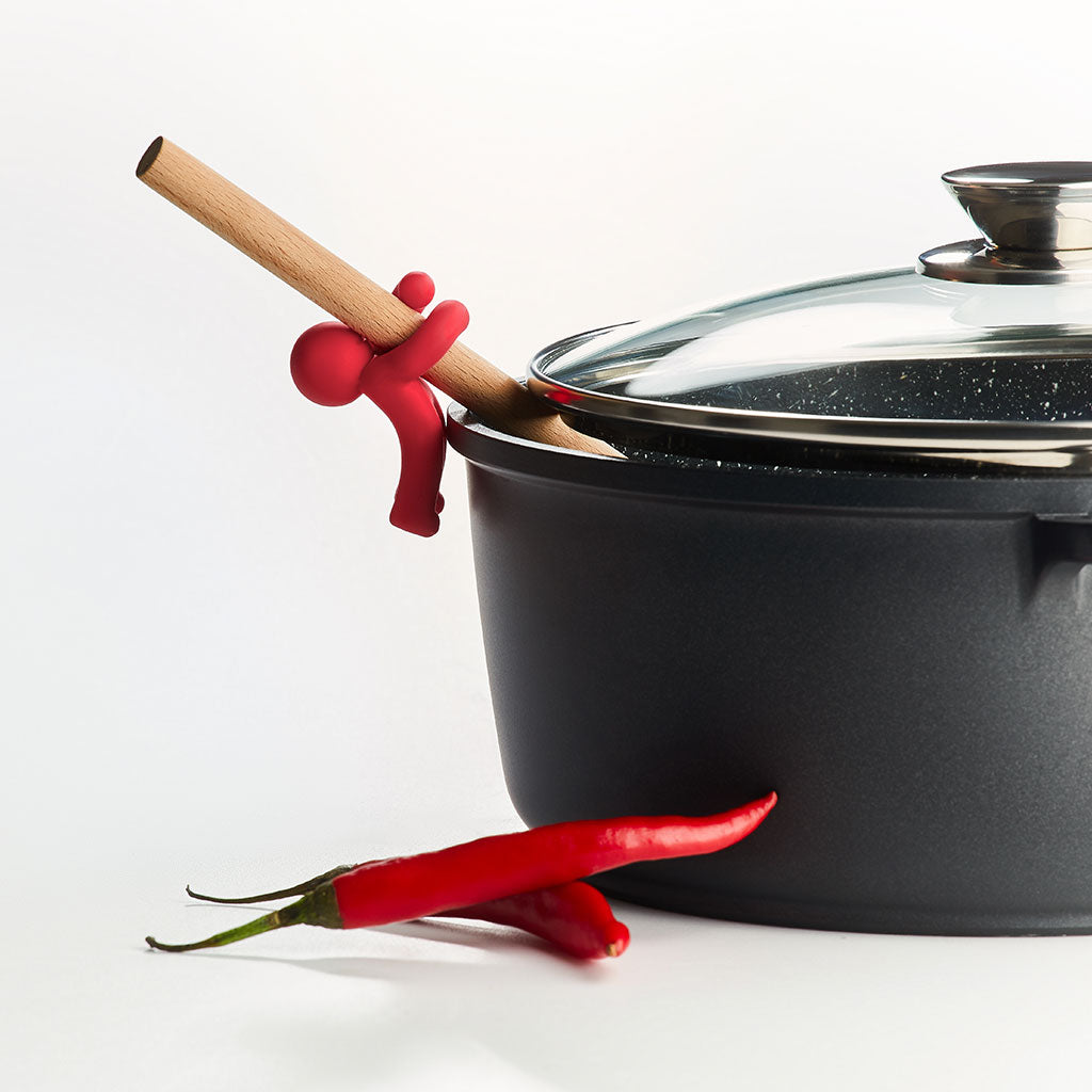 Spoon saver with wood cooking spoon gift