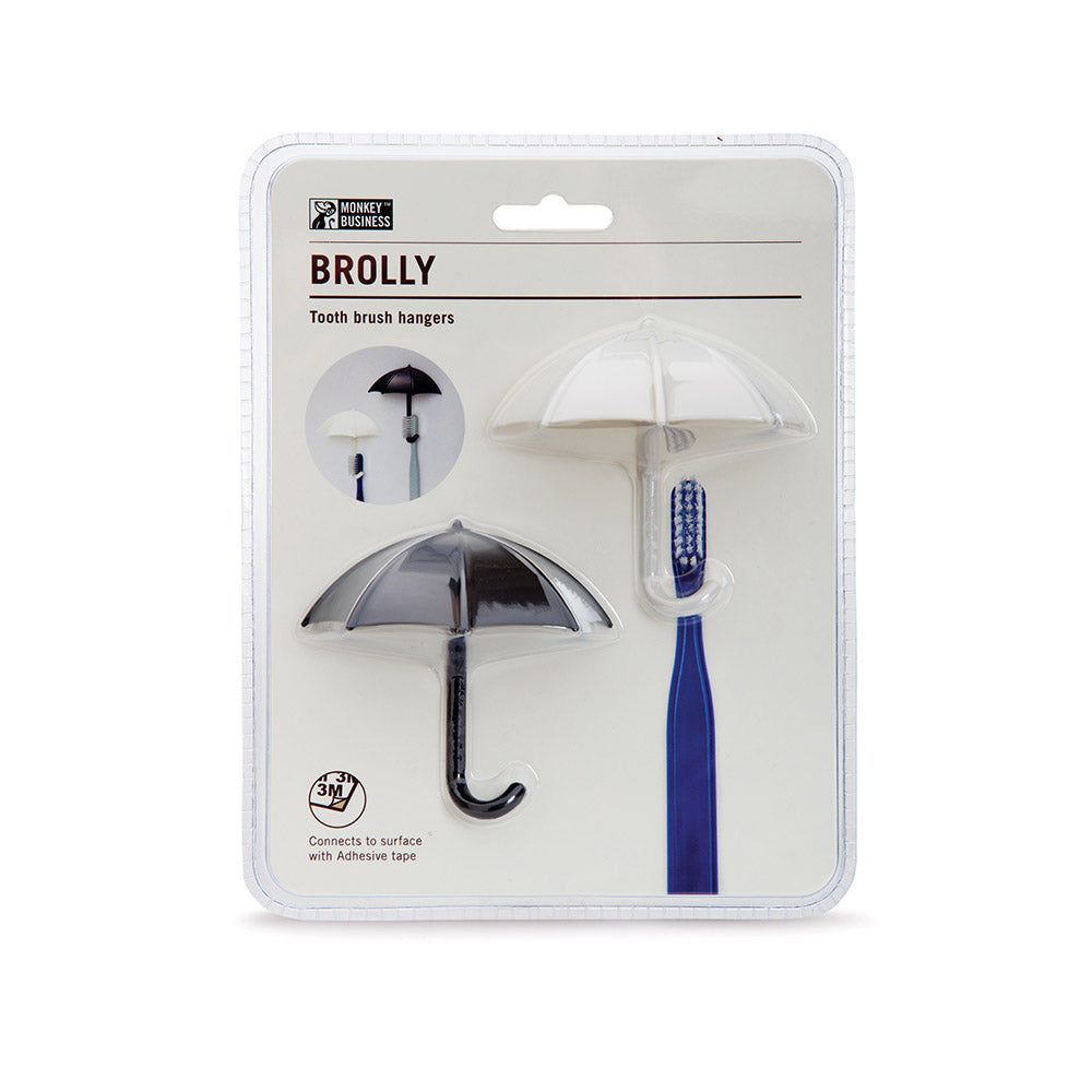 Brolly | 2 Toothbrush Hangers - Monkey Business USA