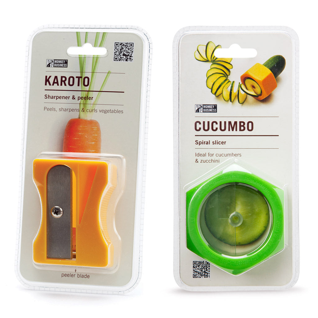 VEGI BUNDLE |  Includes Karoto & Cucumbo - Kitchen Knives - Monkey Business USA