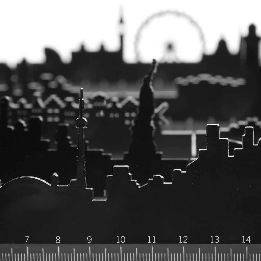 Fun city skyline ruler for school or office