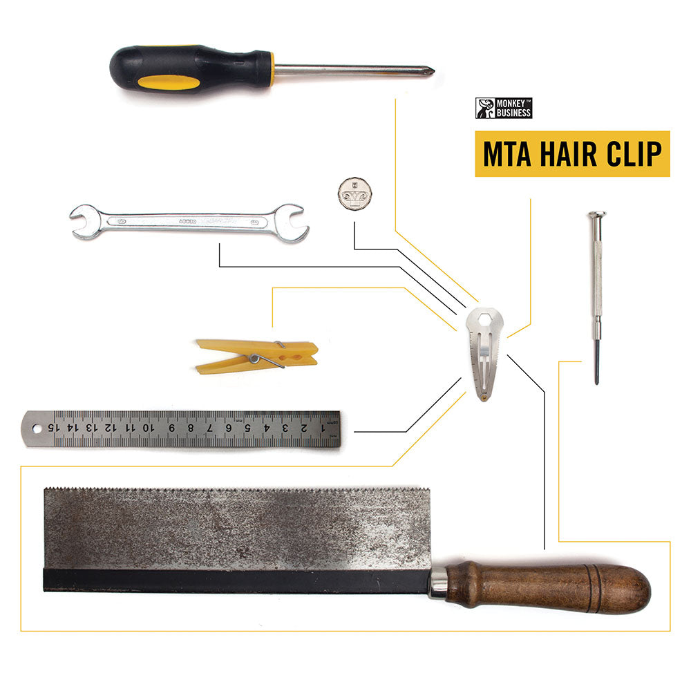 MTA hair clip with built-in mini tools – clever accessory