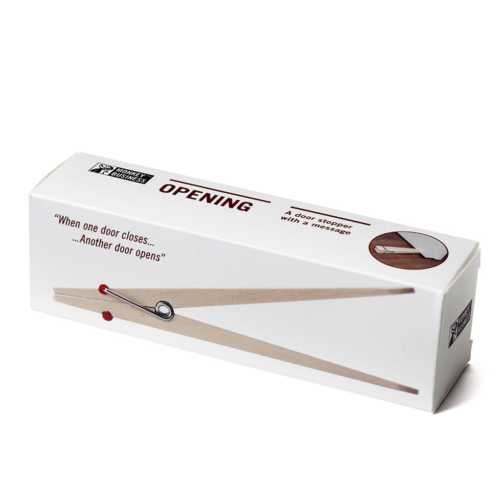 OPENING | Doorstopper with a message - Monkey Business USA