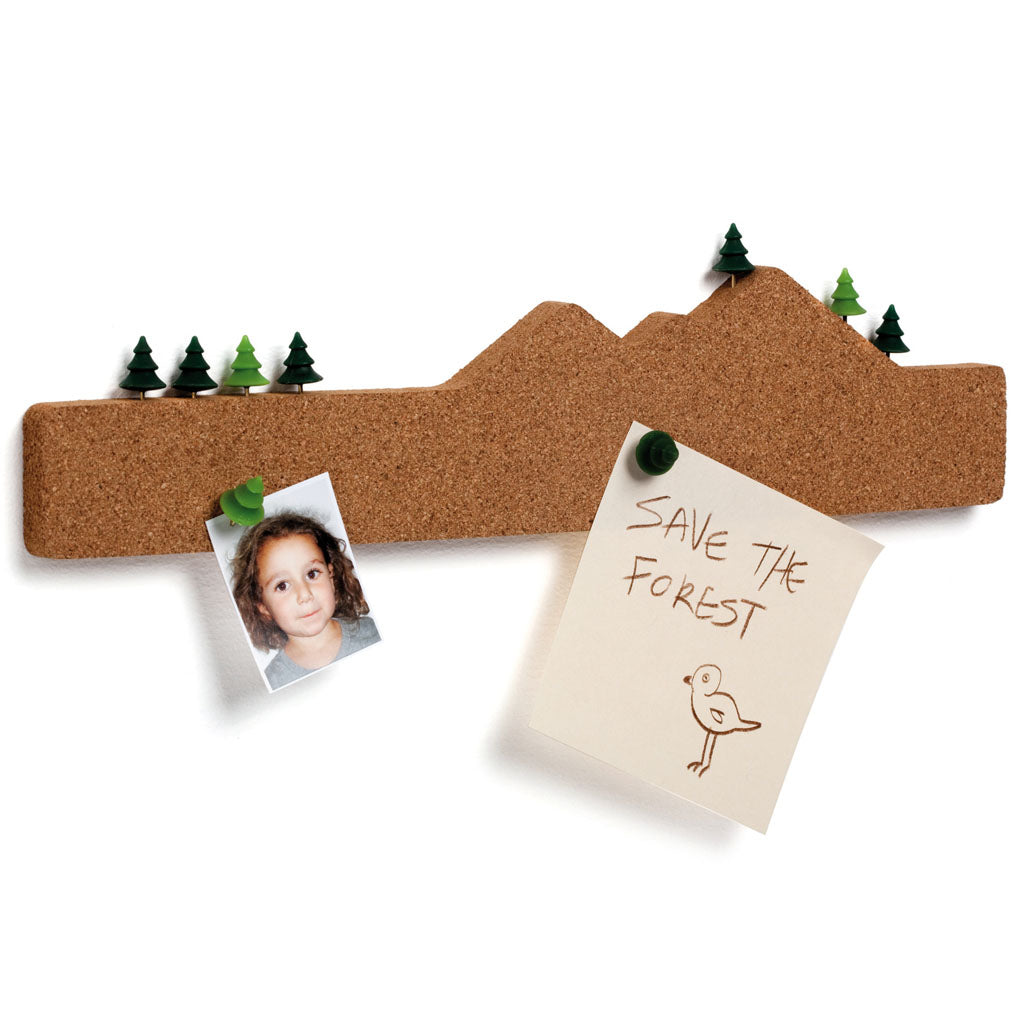 Memo Mountain mini cork board with pins