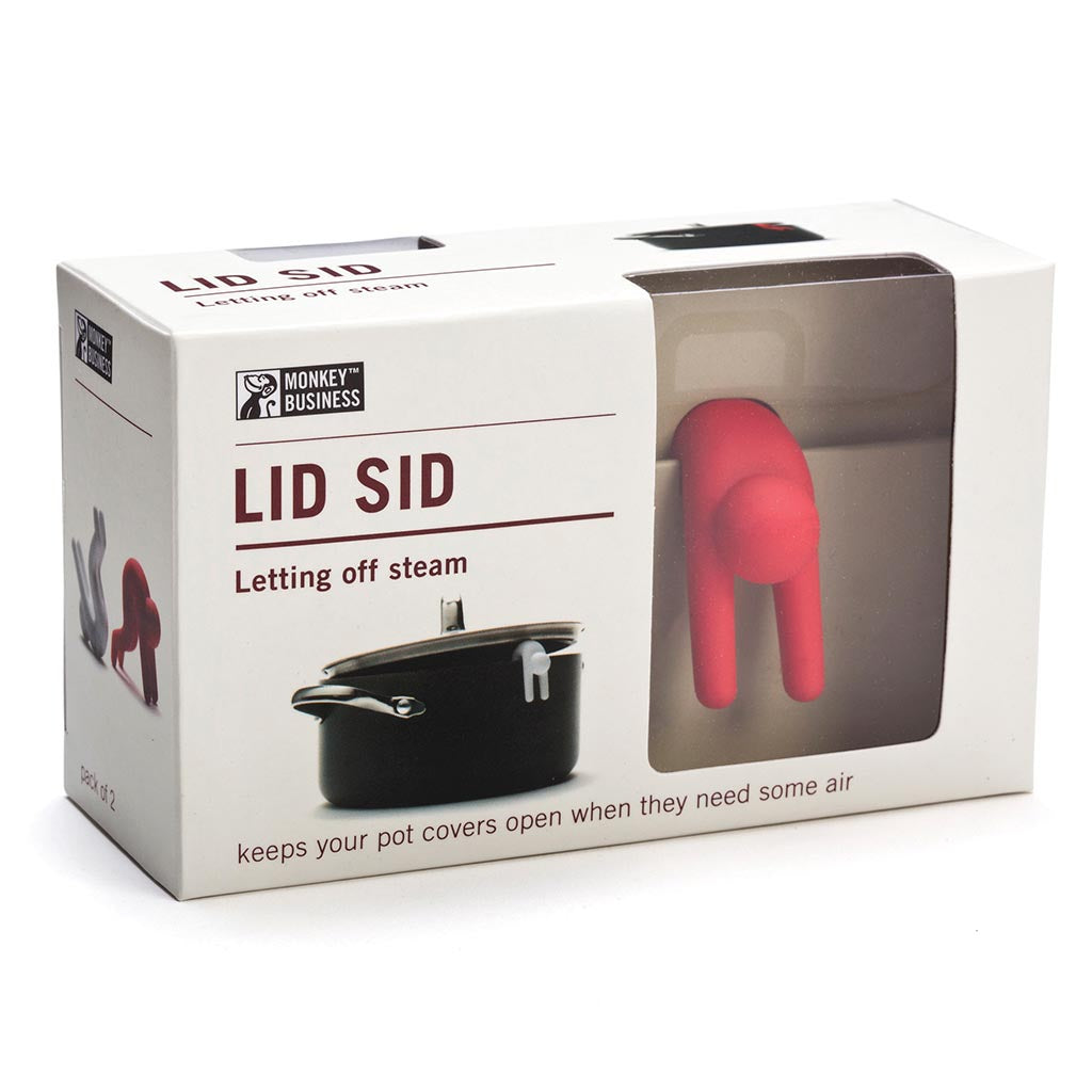Lid Sid steam lifter in action during cooking - gift pack
