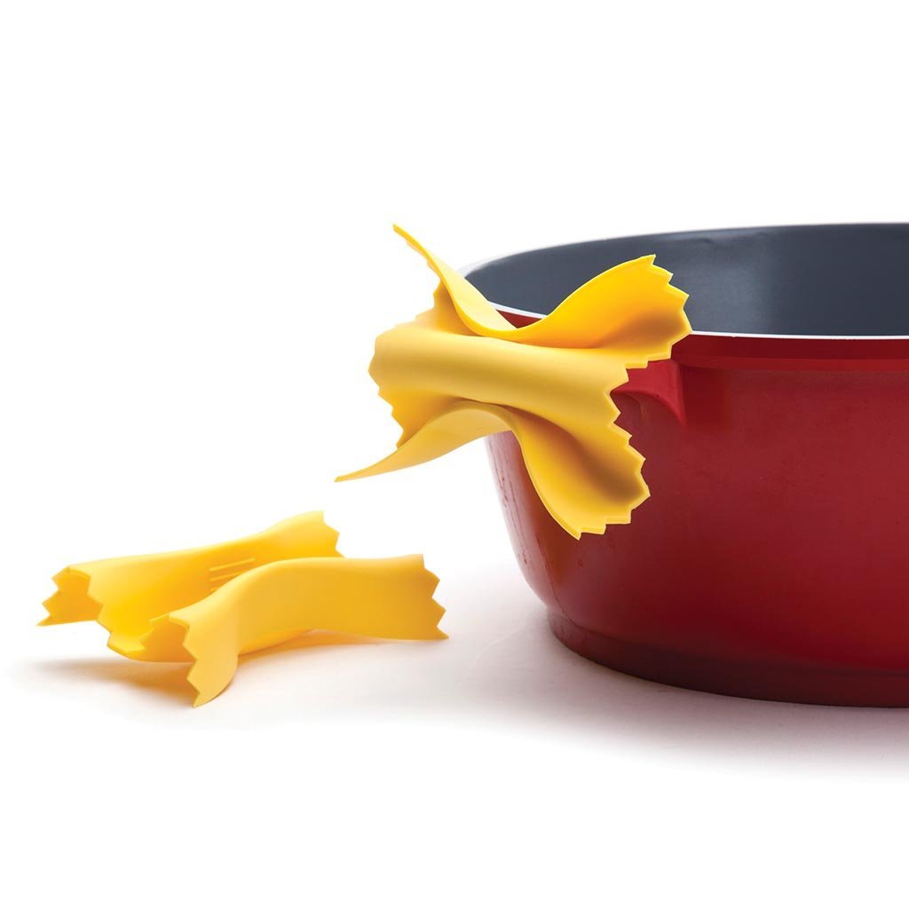 farfalloni pasta shaped silicone pot grips by Monkey Business USA
