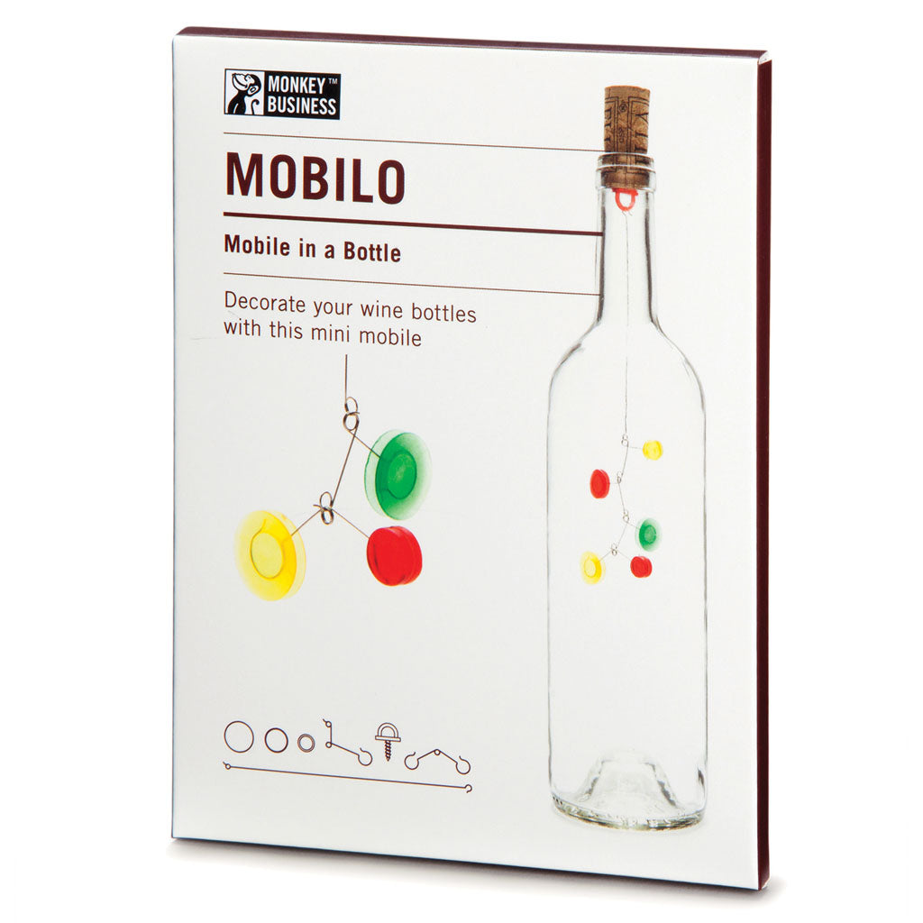 Party table decor mobile in a bottle