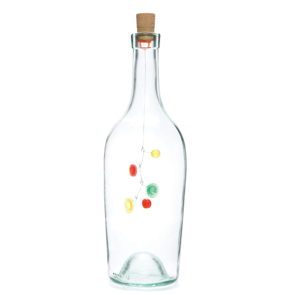 Party table decor mobile in a bottle