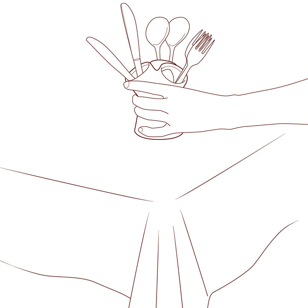 TABLE TREE | Cutlery holder -  - Monkey Business USA